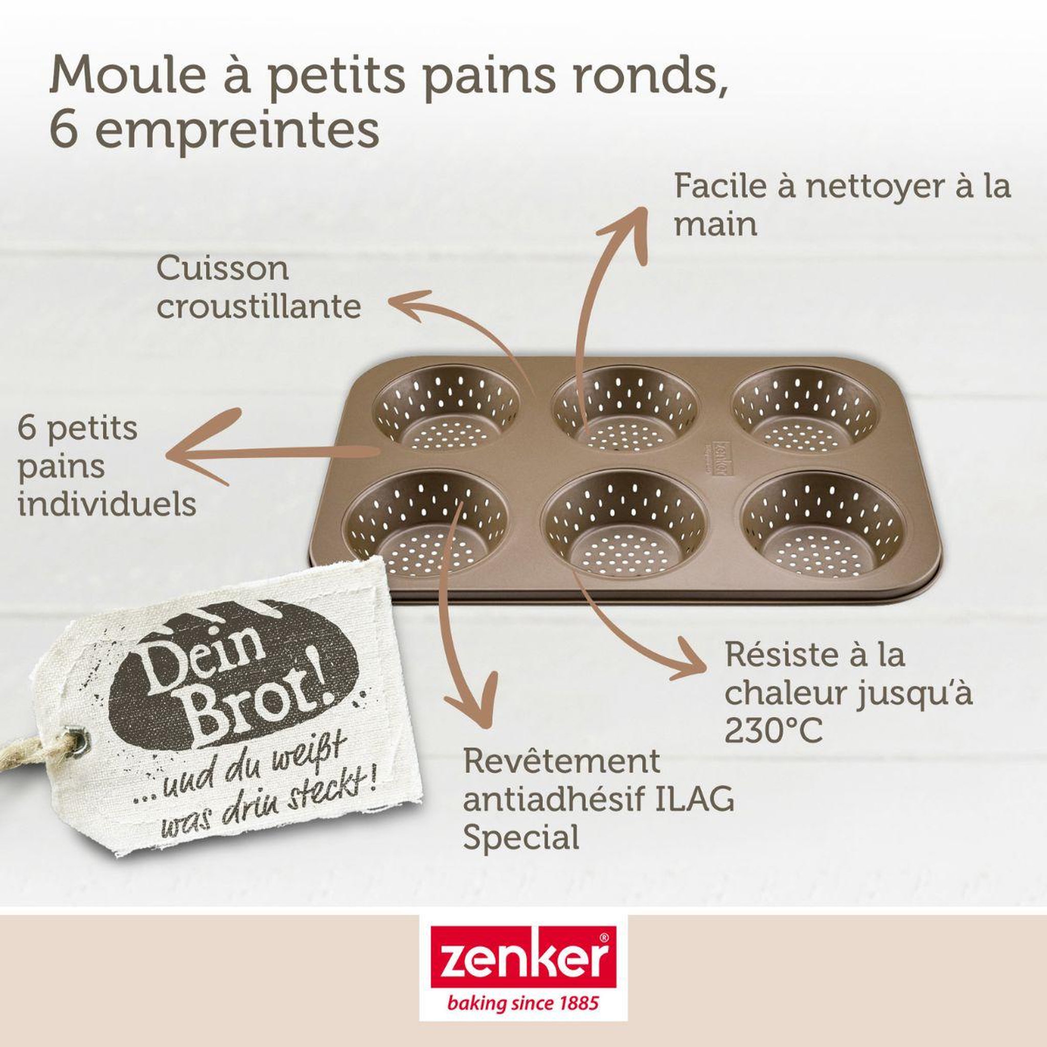 Voir la diapositive 3 : ZENKER Set de 4 ustensiles de pâtisserie moule à gâteaux bol et spatule pâtisserie zenker mojave gold