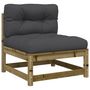 Voir la diapositive 5 : VIDAXL Salon de jardin 8 pcs avec coussins bois de pin impregne