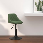 VIDAXL Tabouret de bar Vert fonce Velours