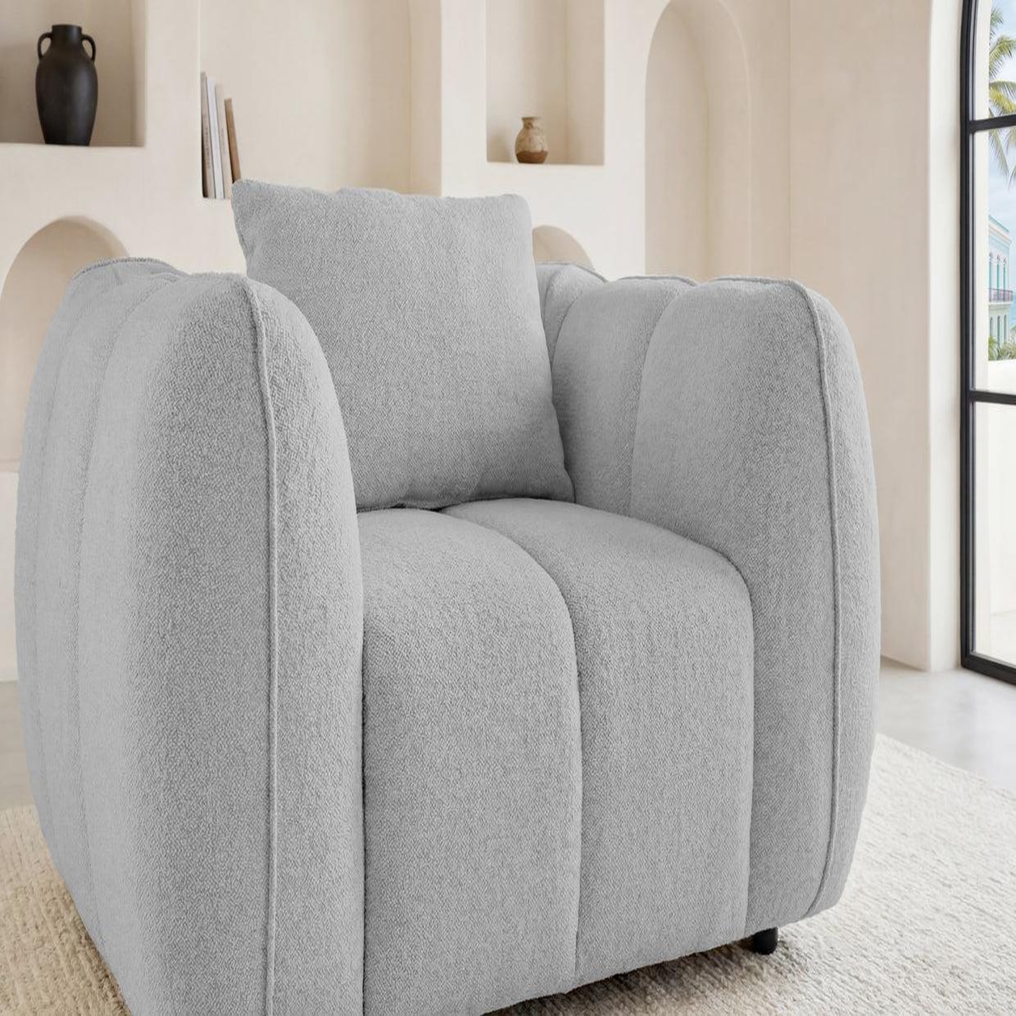 Voir la diapositive 4 : CASANOVA PARIS HAVANA - Fauteuil tissu lisse