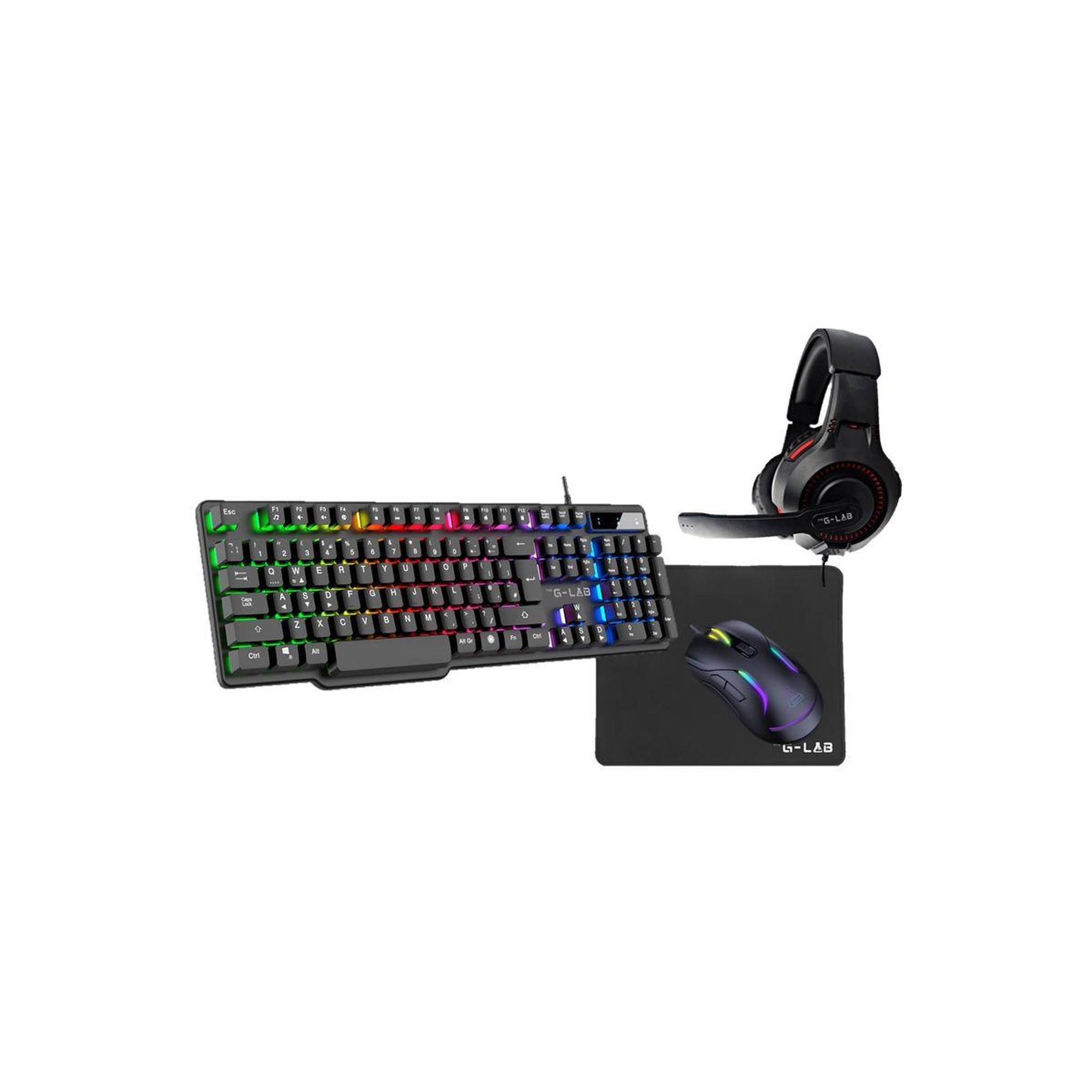 Voir la diapositive 1 : THE G-LAB Pack clavier et souris gamer COMBO SULFUR FR