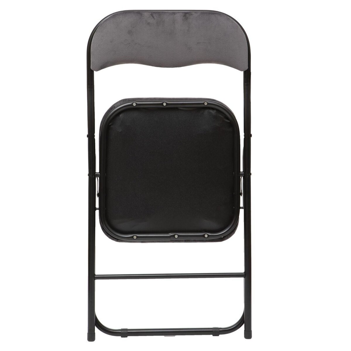 FIVE Chaise pliante effet velours