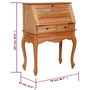 Voir la diapositive 6 : VIDAXL Bureau secretaire 78x42x103 cm Bois d'acajou massif