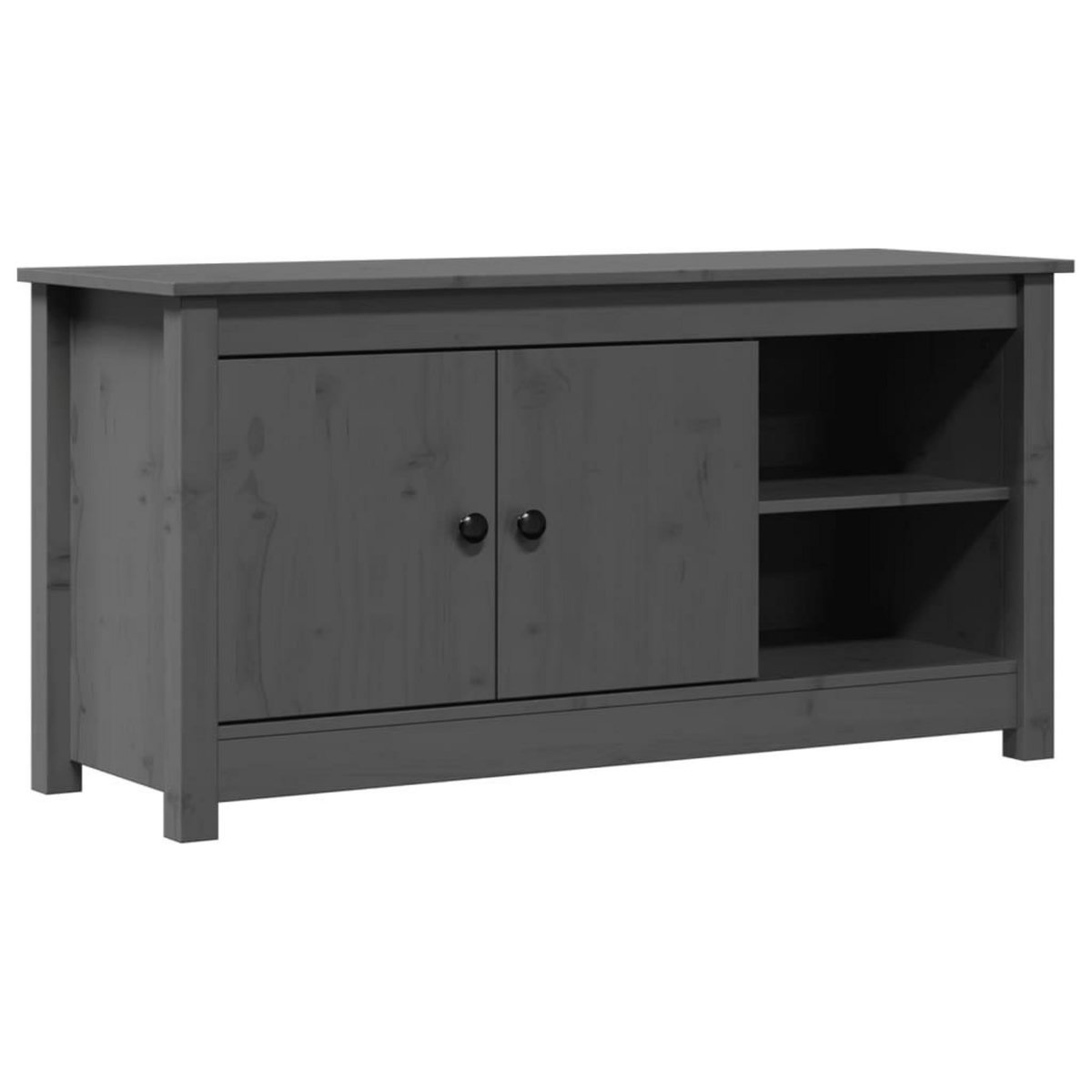 VIDAXL Meuble TV Gris 103x36,5x52 cm Bois de pin massif