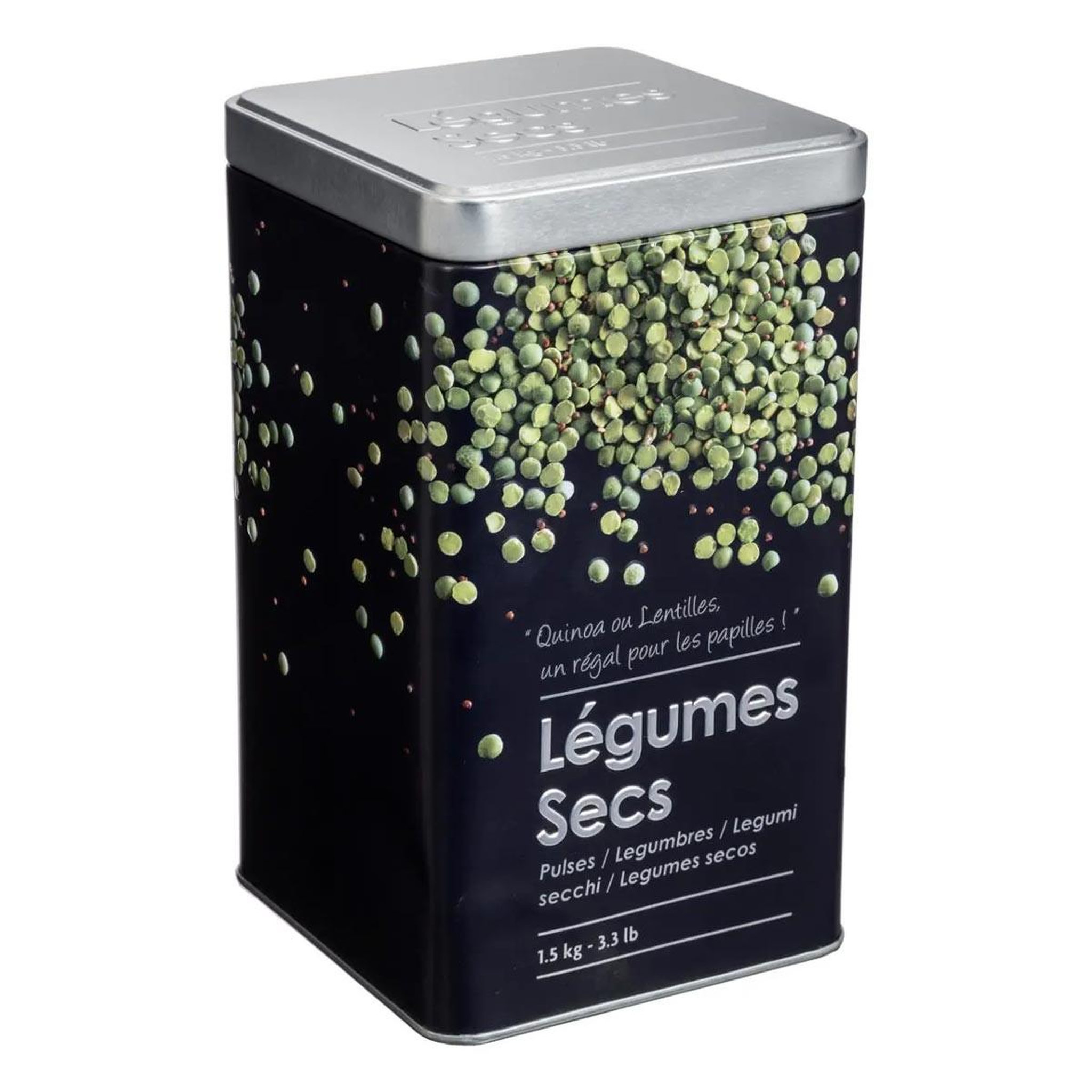 FIVE Boîte à légumes secs  relief ii  18cm noir