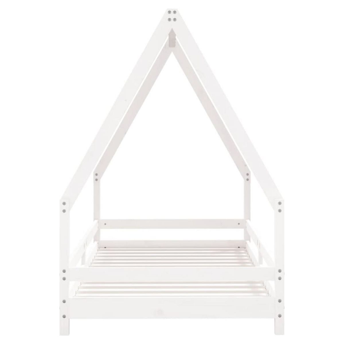 VIDAXL Cadre de lit pour enfants blanc 90x190 cm bois de pin massif