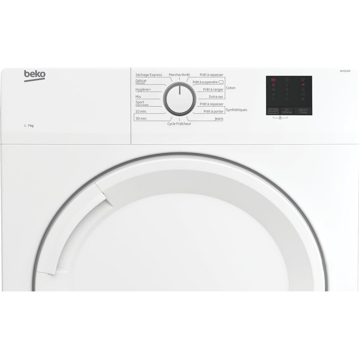 Beko Sèche-linge à évacuation 60cm 7kg c blanc - da7011pa