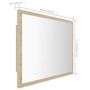 Voir la diapositive 6 : VIDAXL Miroir LED de salle de bain Chene sonoma 60x8,5x37 cm Acrylique