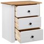 Voir la diapositive 2 : VIDAXL Table de chevet Blanc 46x40x57 cm Pin Gamme Panama
