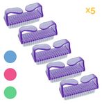 VIVEZEN Lot de 10 brosses à ongles, nettoyantes - Violet. Coloris disponibles : Rose, Violet