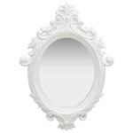 VIDAXL Miroir mural style chateau 56x76 cm Blanc