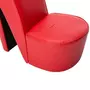 VIDAXL Chaise en forme de chaussure a talon haut Rouge Similicuir