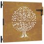 Voir la diapositive 2 : VIDAXL Portail de jardin 85x100 cm acier corten conception de l'arbre