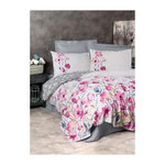 GENERIQUE Parure de lit - 129CTN64415 - 1 housse de couette 220 x 240 cm + 2 taies d'oreiller 60 x 60 cm - 100% coton ranforcé - Gris