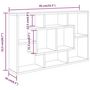 Voir la diapositive 6 : VIDAXL Etagere murale Chene fume 85x16x52,5 cm Bois d'ingenierie