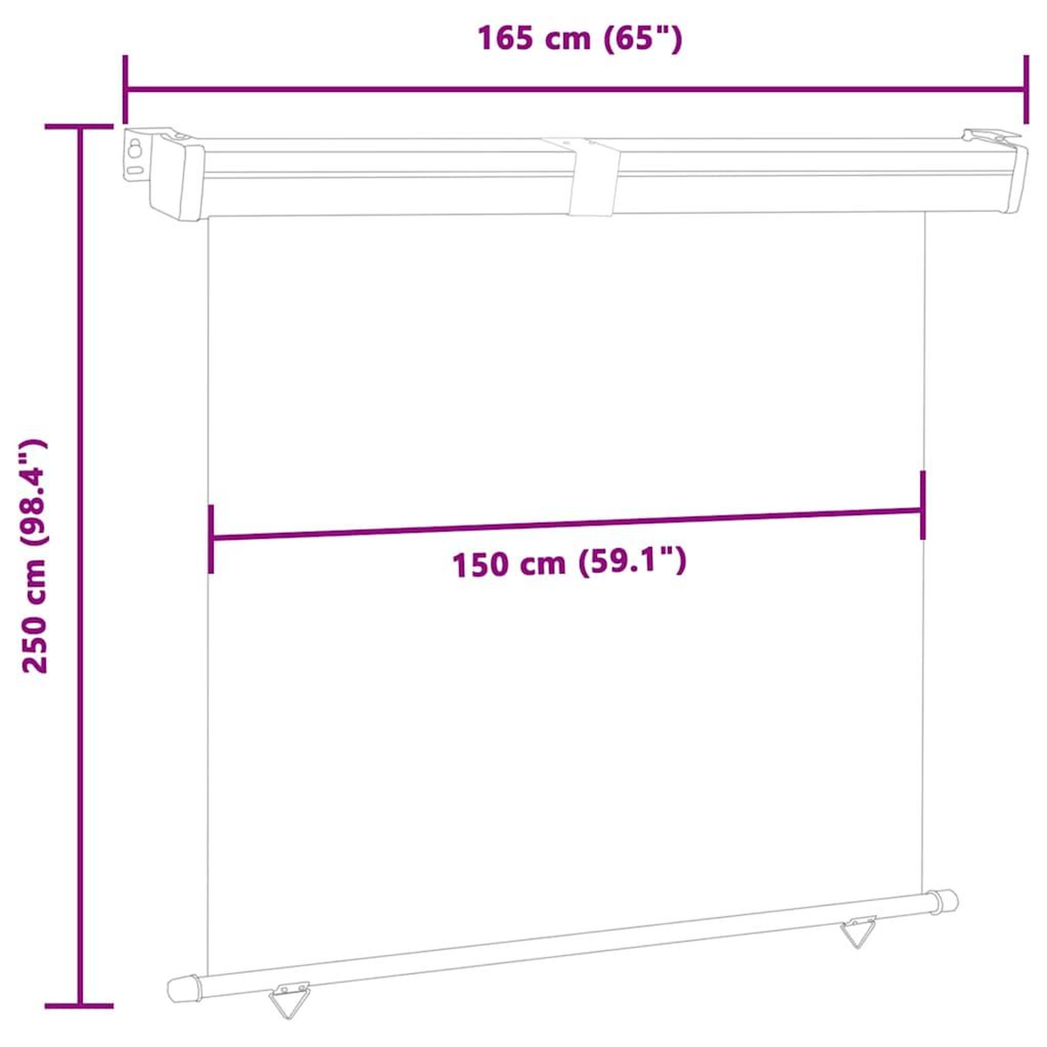 Voir la diapositive 6 : VIDAXL Auvent lateral de balcon 165x250 cm Bleu