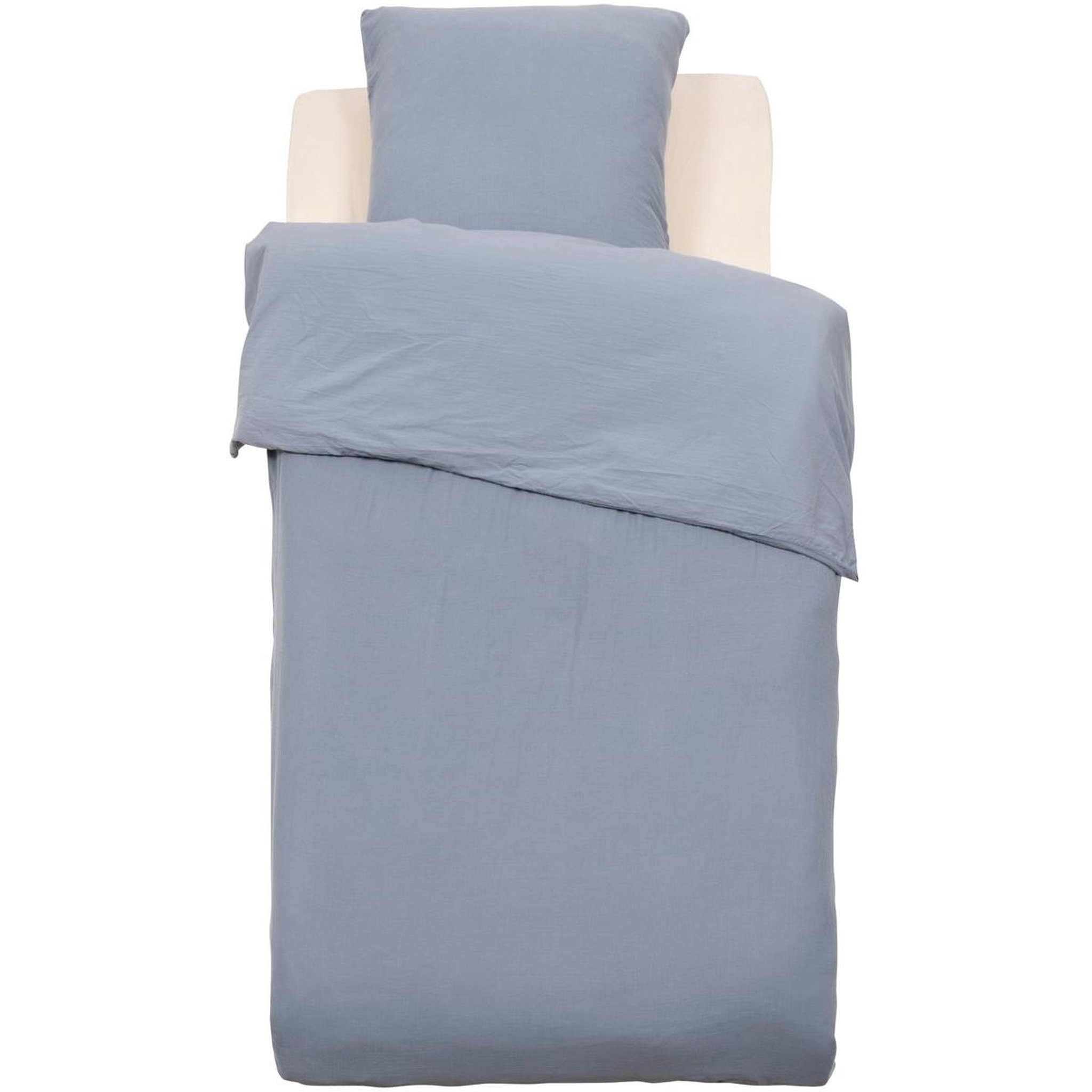 Voir la diapositive 2 : Atmosphera Kids Parure de lit 2 pièces  lili  140x200cm bleu gris