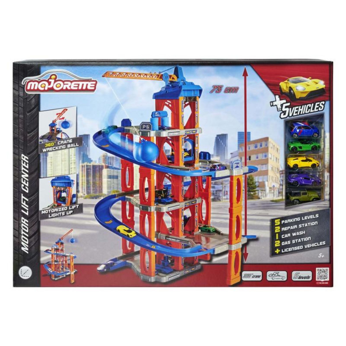 Majorette Majorette Garage with Elevator and 5 Cars 212059987