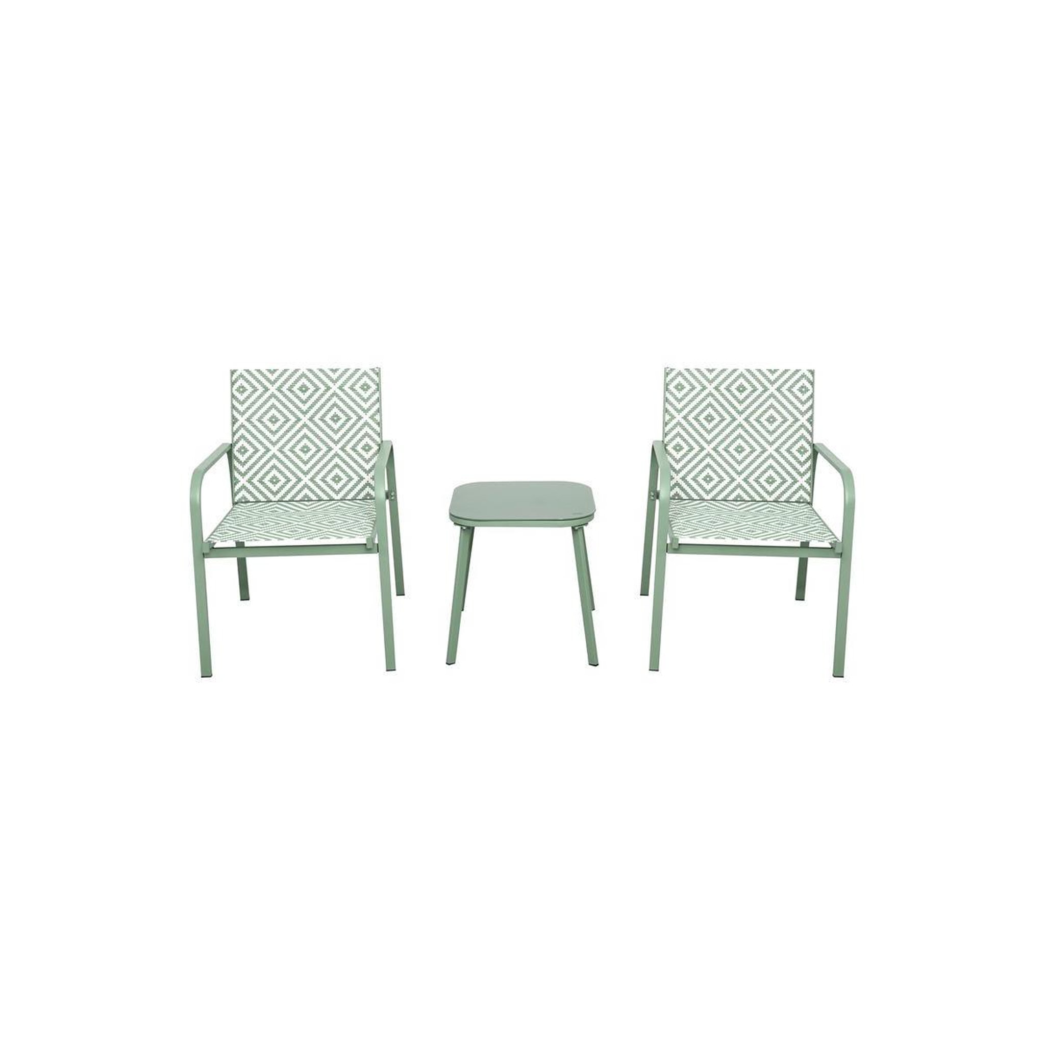 The Home Deco Factory Salon de jardin 2 places  mexico  83cm vert