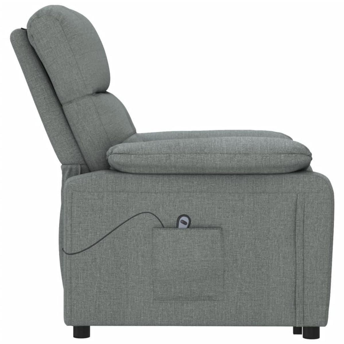 VIDAXL Fauteuil inclinable electrique Gris fonce Tissu