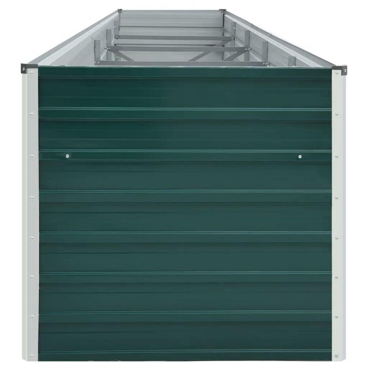 VIDAXL Lit sureleve de jardin Acier galvanise 400x80x77 cm Vert