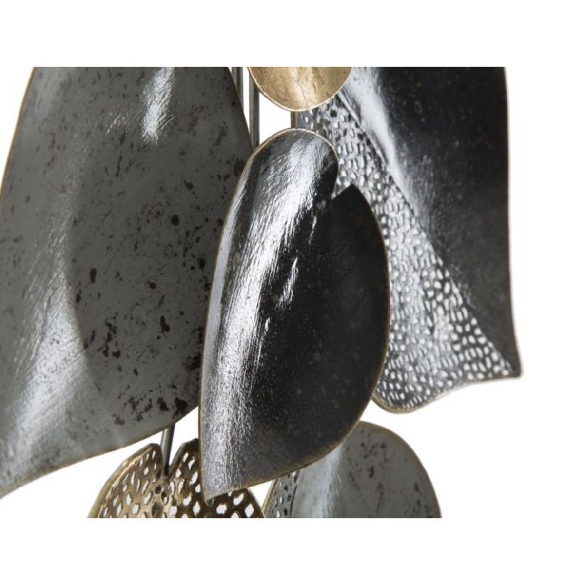 Paris Prix Décoration Murale en Métal  Demi-Feuille  62cm Multicolore