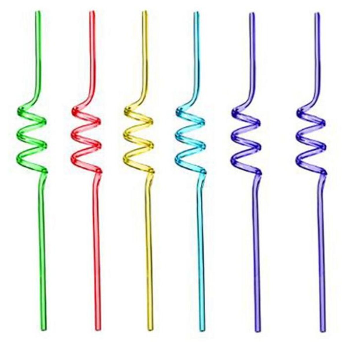FIVE Lot de 6 Pailles  Tourbillon  24cm Multicolore