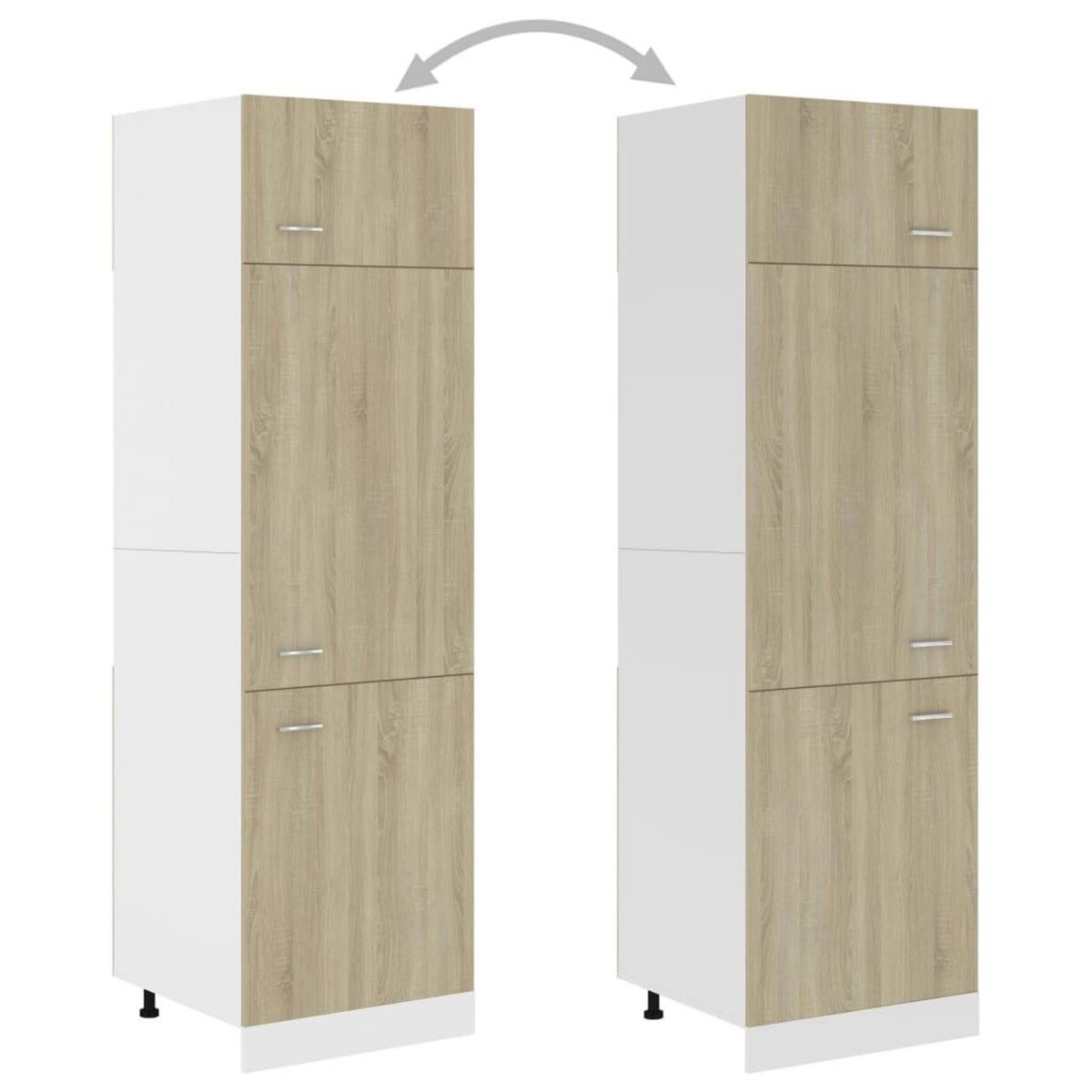 VIDAXL Armoire de refrigerateur Chene sonoma Bois d'ingenierie