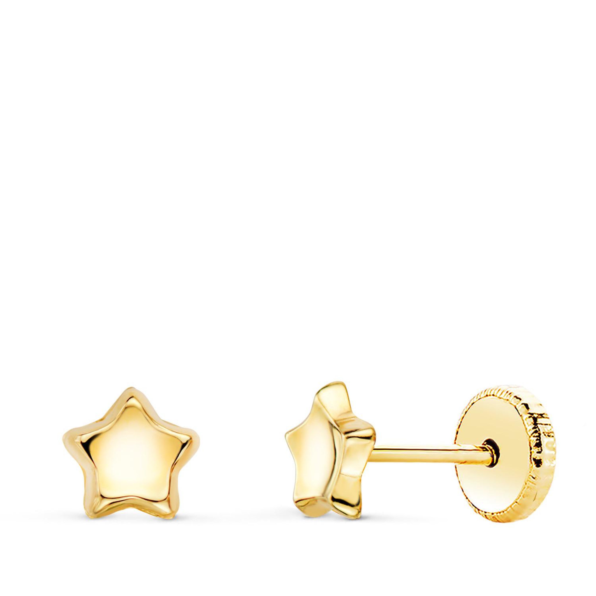 L'ATELIER D'AZUR Boucles d'Oreilles Or 18 Carats 750/000 Jaune Etoile
