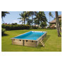 Voir la diapositive 1 : UBBINK Piscine hors sol bois rectangulaire - 350x650x140cm - Liner Bleu - LINEA