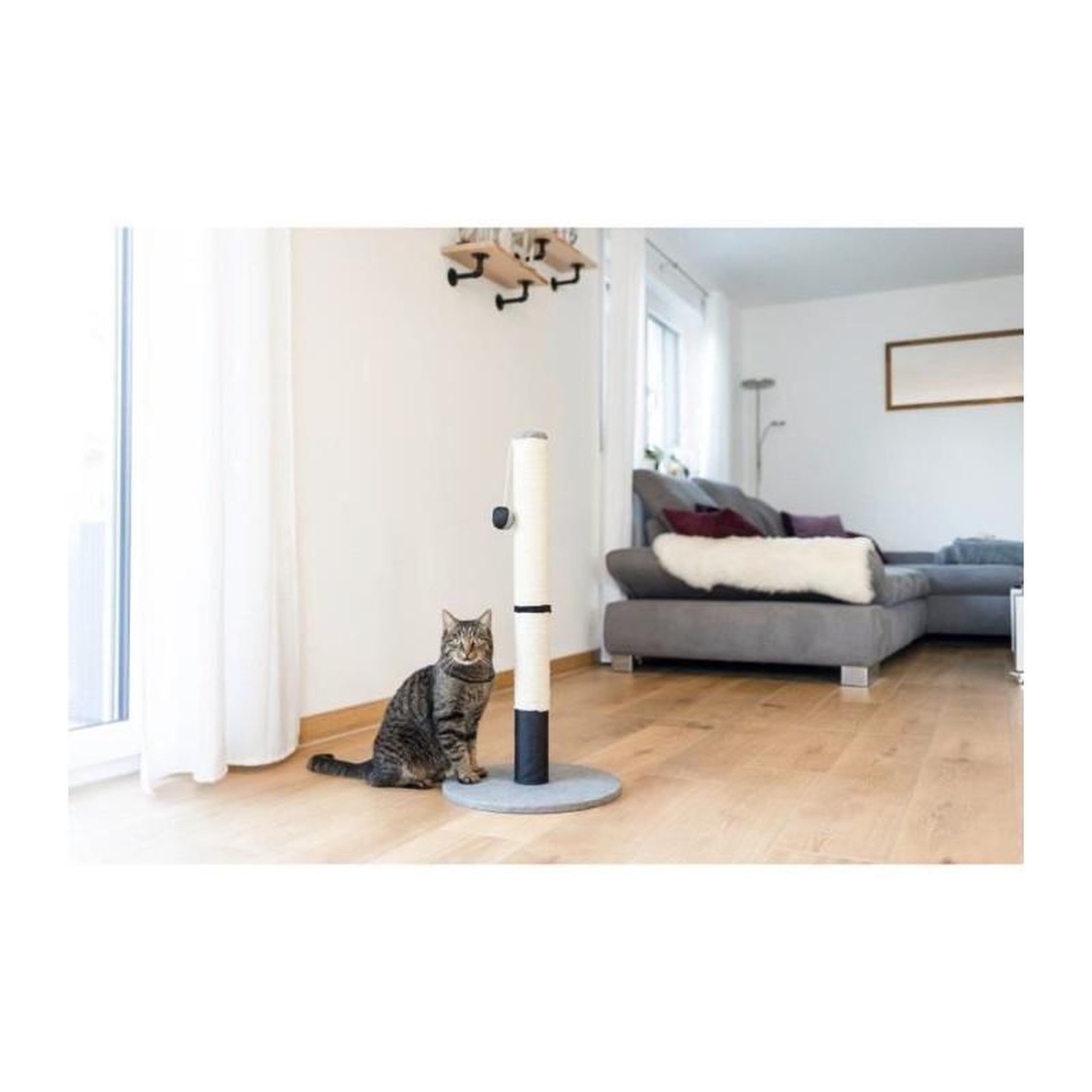 Voir la diapositive 3 : KERBL Arbre a chat - 40x40x80cm - Opal Pro - KERBL - Gris/noir - Sisal