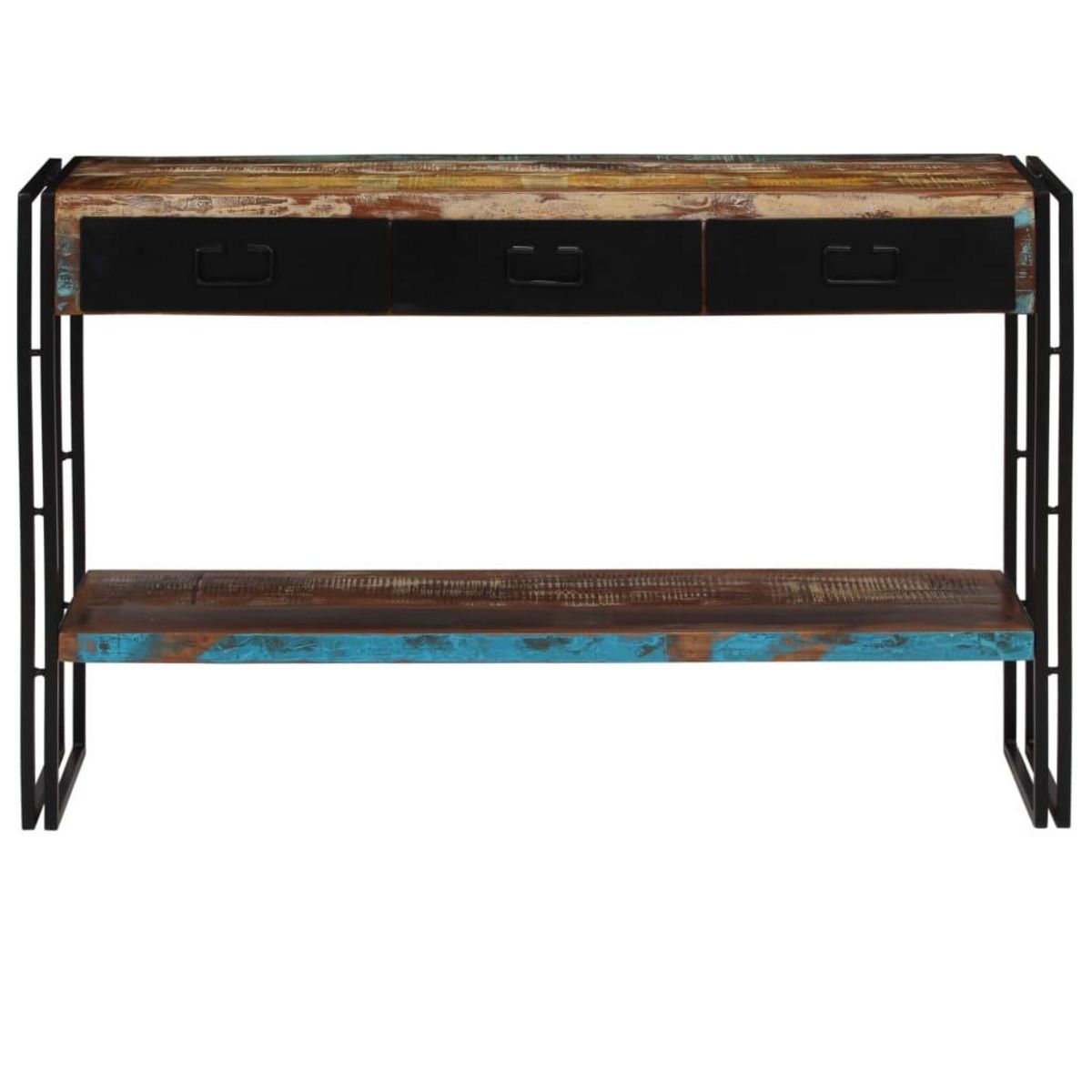 VIDAXL Table console Bois de recuperation massif 120 x 30 x 76 cm