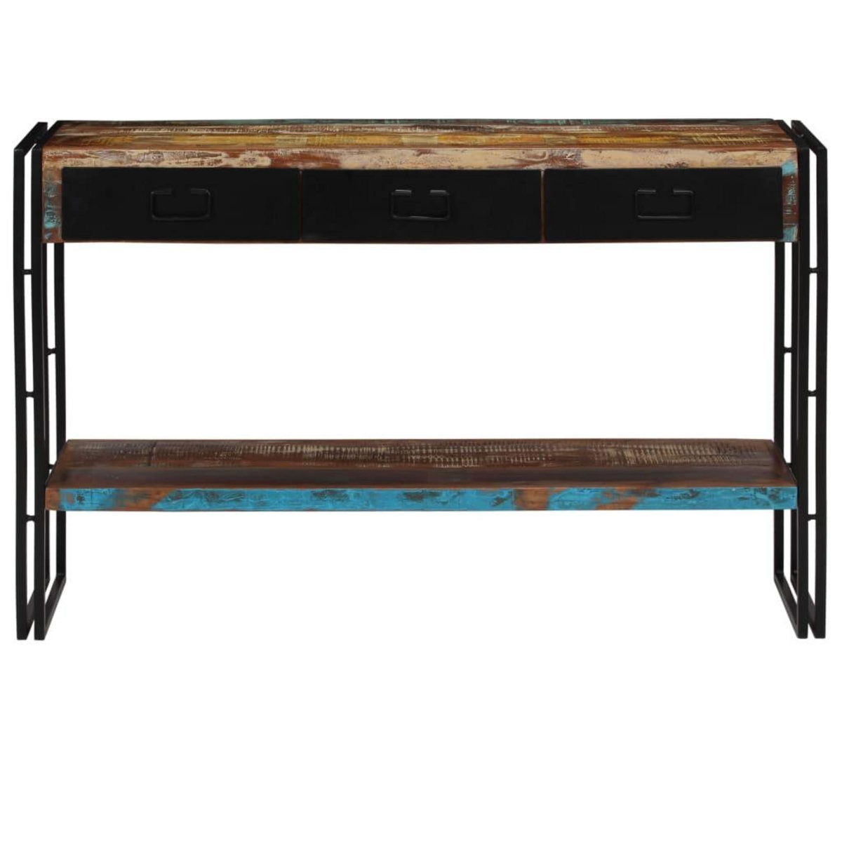 VIDAXL Table console Bois de recuperation massif 120 x 30 x 76 cm