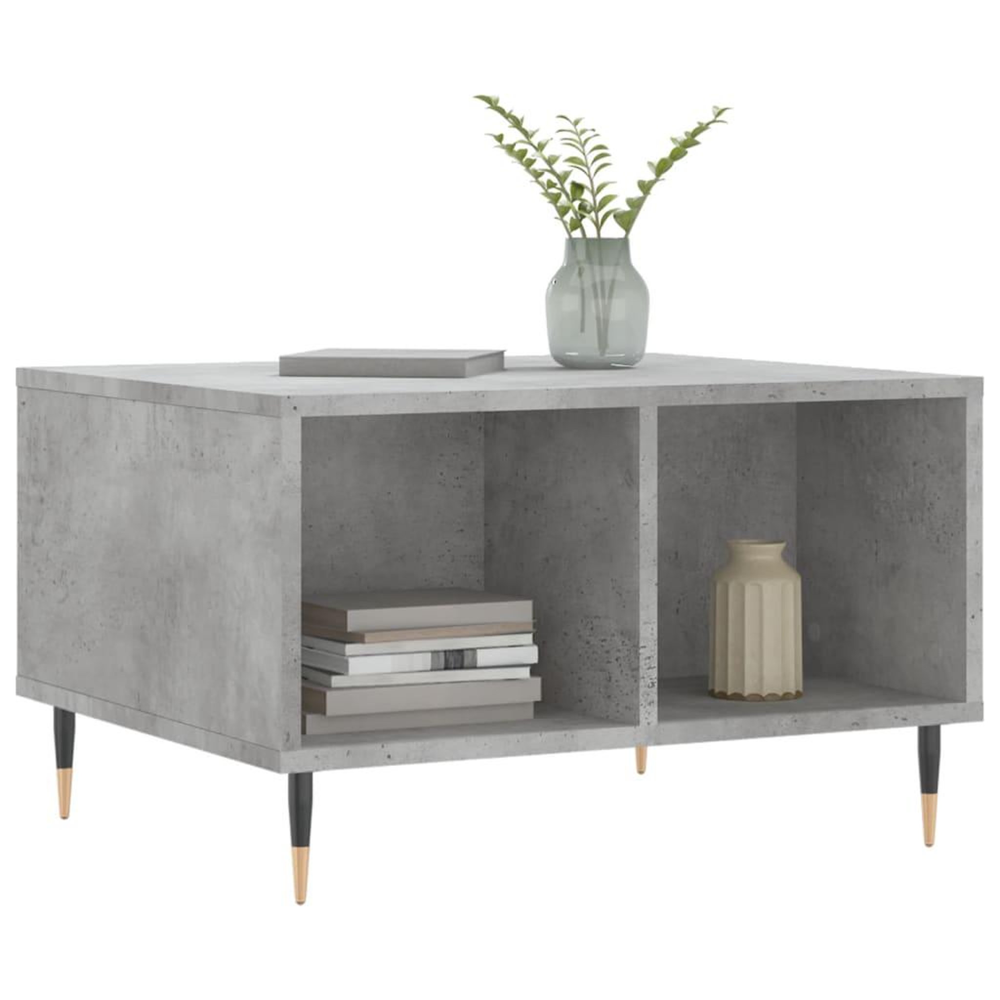 Voir la diapositive 3 : VIDAXL Table basse Gris beton 60x50x36,5 cm Bois d'ingenierie