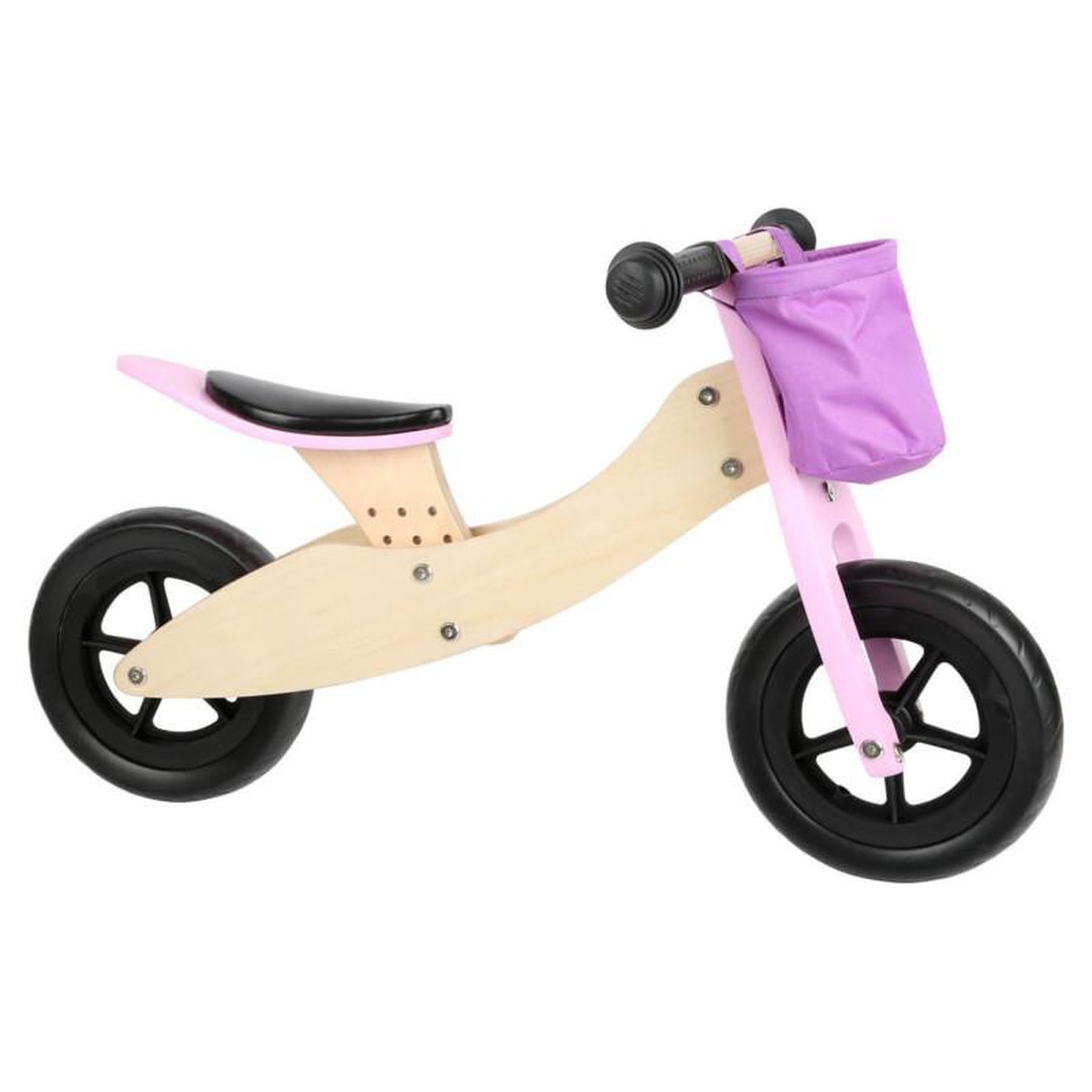 Voir la diapositive 3 : SMALL FOOT Small Foot - Wooden Tricycle and Balance Bike 2in1 Pink 11611