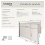 Voir la diapositive 6 : tectake Store latéral double en Aluminium beige