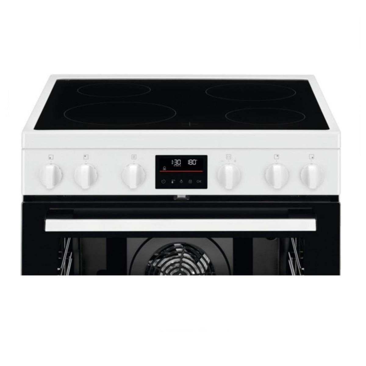 ELECTROLUX Cuisinière vitrocéramique 73l 4 feux blanc - LKR64890AW