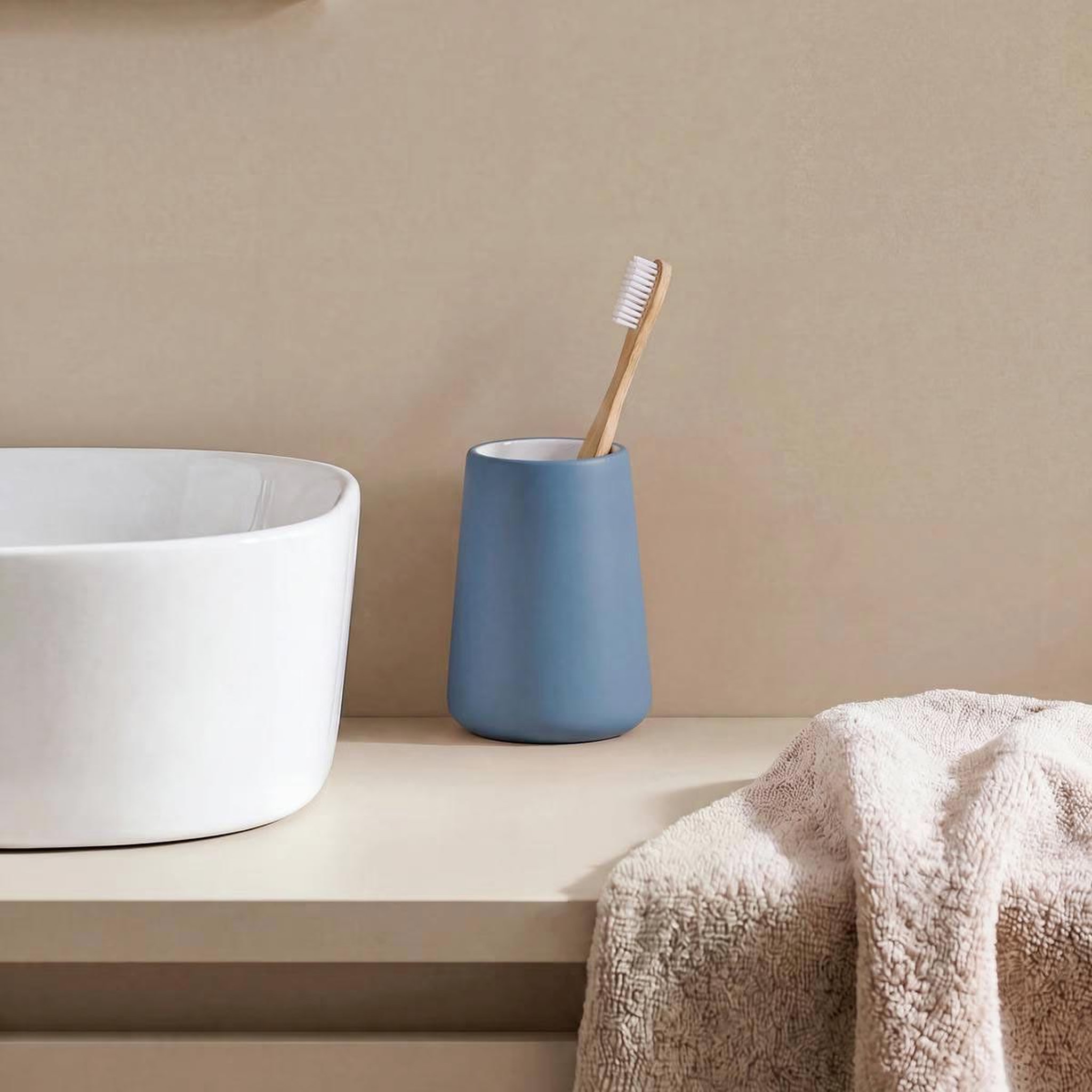 Voir la diapositive 3 : FIVE Gobelet Brosse à Dents  Colorama  11cm Bleu
