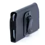 amahousse Etui ceinture pour Samsung Galaxy Ultra S20/ S21/ S22 en cuir noir crochet métallique