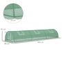Voir la diapositive 3 : OUTSUNNY Mini serre de jardin serre à tomates dim. 300L x 80l x 45H cm acier PE 5 fenêtres zippées enroulables vert
