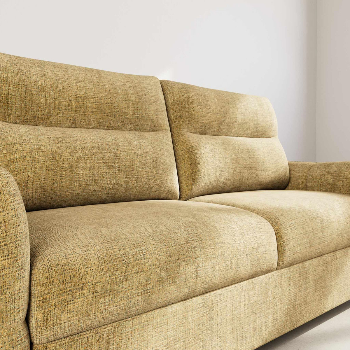 BEST MOBILIER Anatole - canapé droit 3 places convertible avec coffre en velours texturé