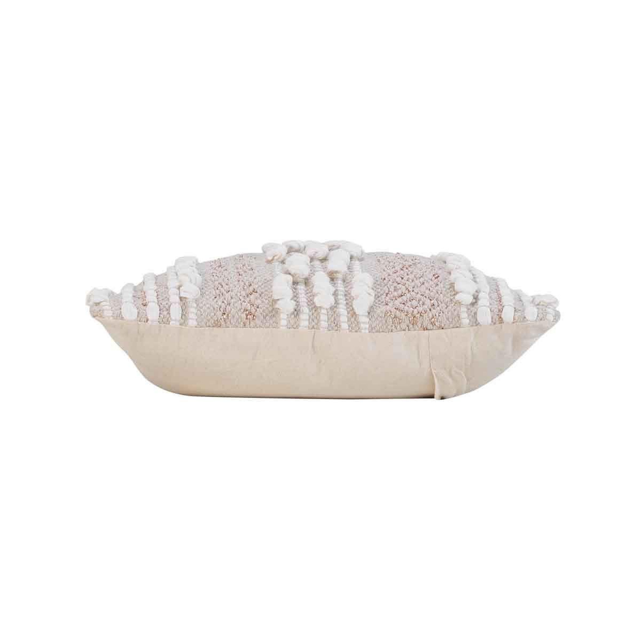 Voir la diapositive 3 : Douceur d'Intérieur Coussin déco  blanca  40x40cm naturel & blanc