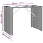 Voir la diapositive 6 : VIDAXL Table de bar et dessus en verre noir 145x80x110 cm poly rotin