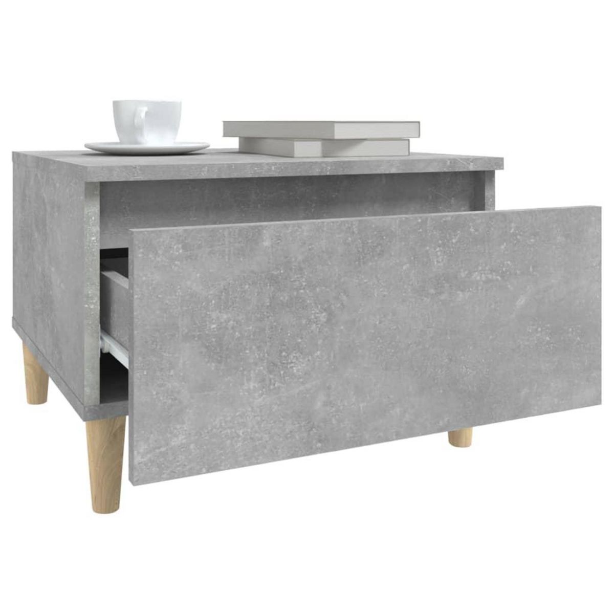 VIDAXL Table d'appoint Gris beton 50x46x35 cm Bois d'ingenierie