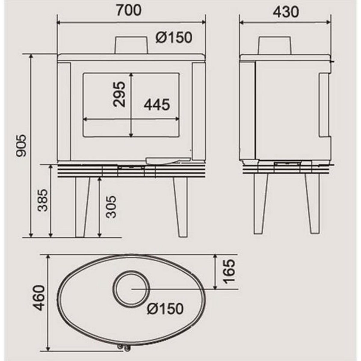 Supra Poêle à bois fonte 10kw noir - kyo