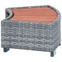 Voir la diapositive 3 : VIDAXL Marche de spa Gris Resine tressee 92 x 45 x 25 cm