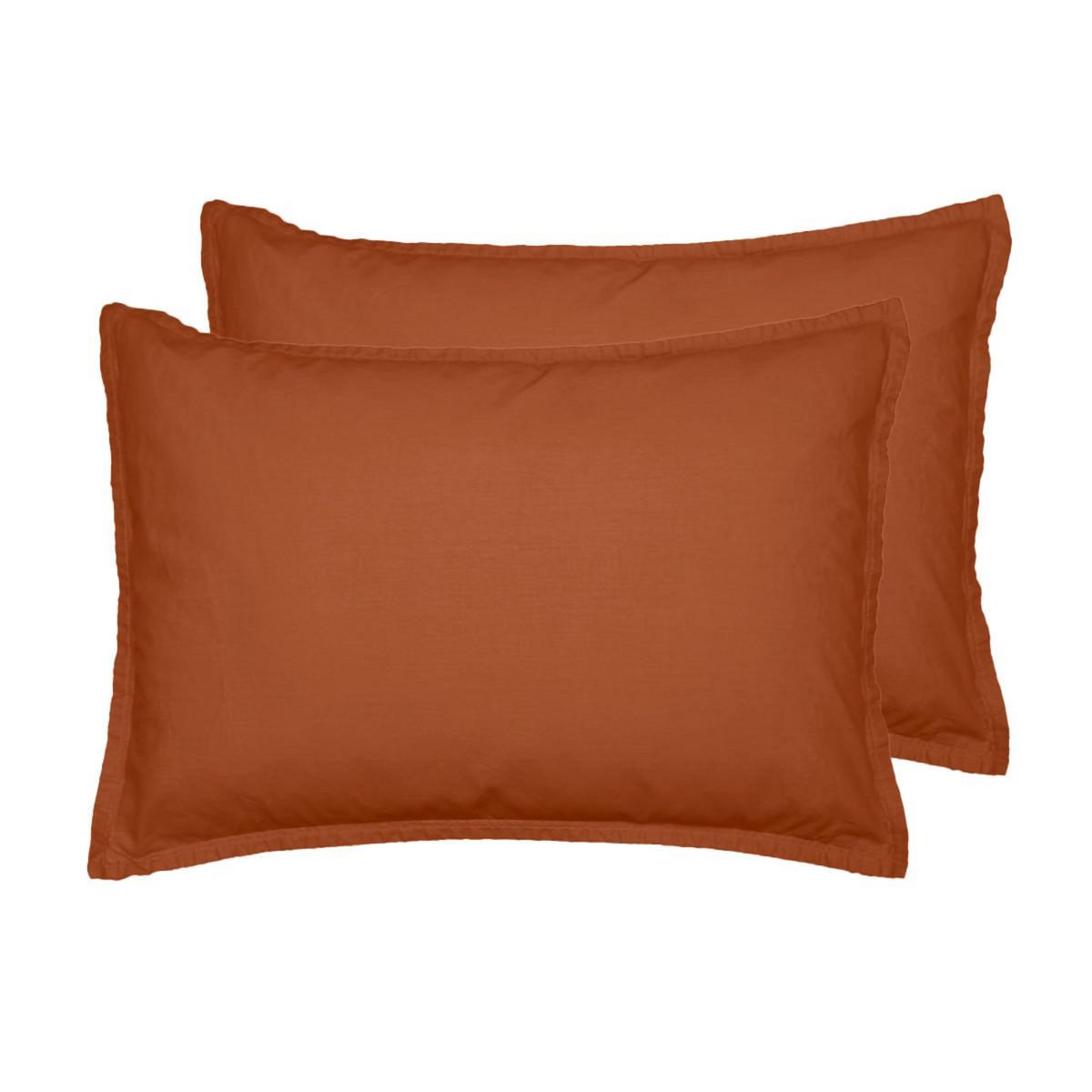 Sensei Maison Lot de 2 taies d'oreiller en flanelle de coton KLAPPEN