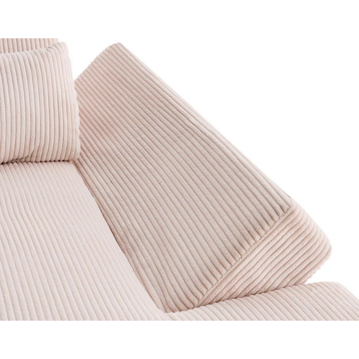 LISA DESIGN Vermont s - canapé panoramique d'angle gauche 7 places en velours côtelé