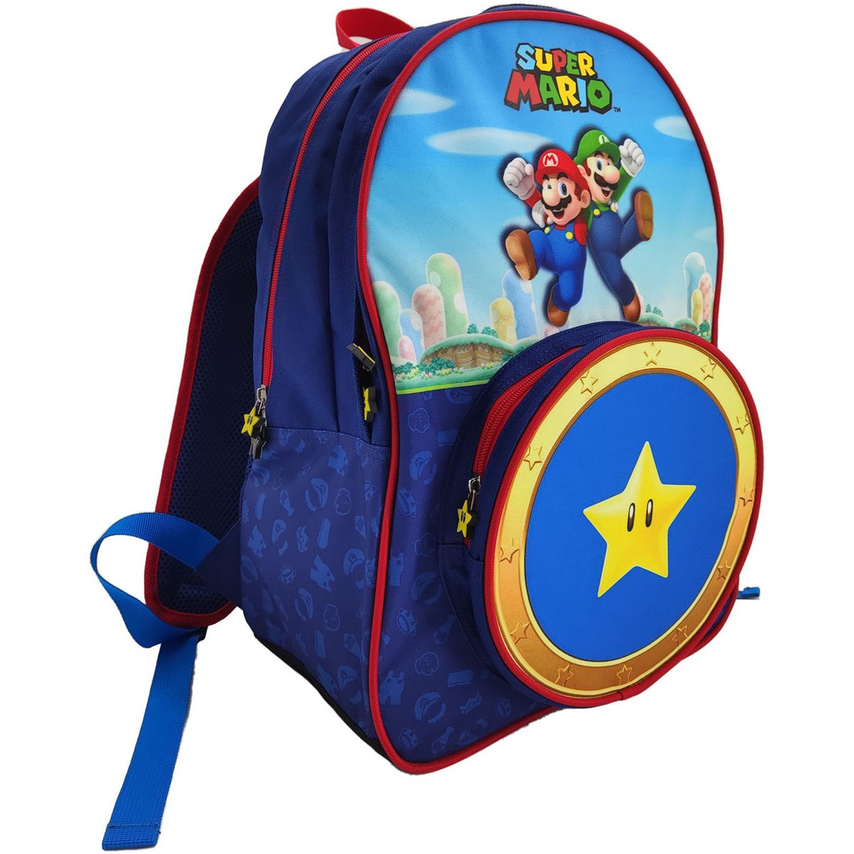 NINTENDO Sac à dos 2 compartiments bleu SUPER MARIO