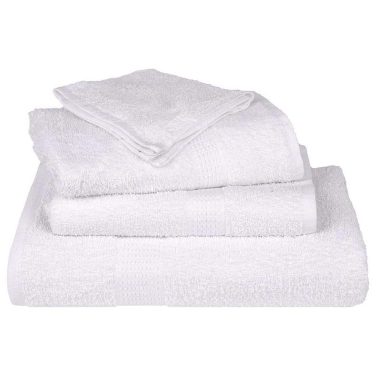 VIDAXL Serviettes de douche 4 pcs blanc 70x140 cm 360 g m² 100% coton